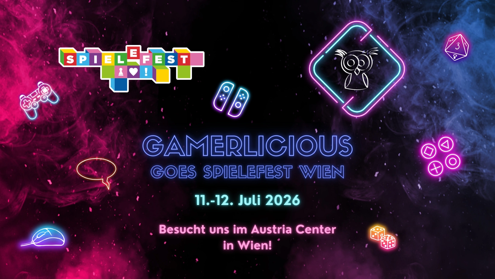 Gamerlicious erstmals beim Spielefest Wien 2026