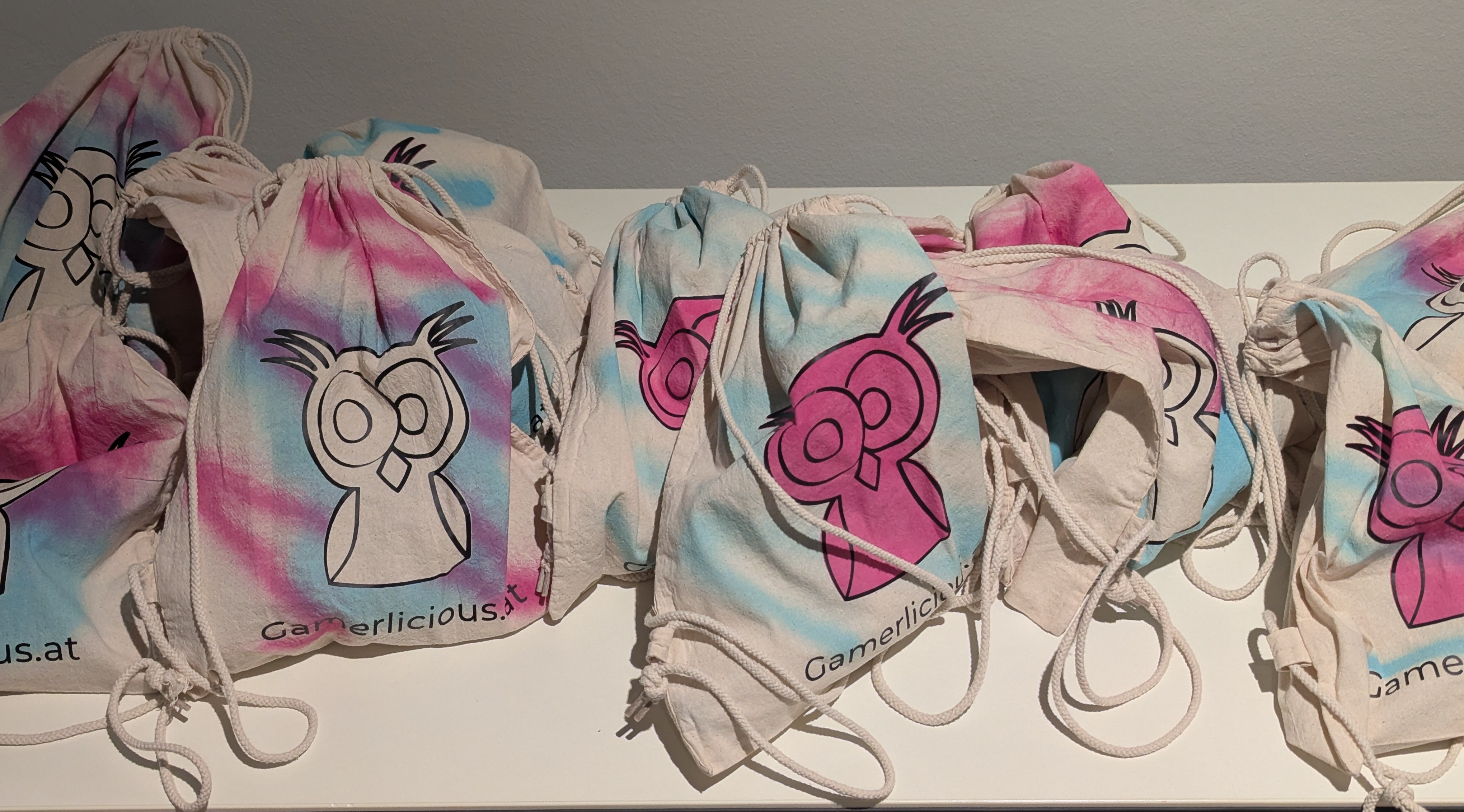 Finished tote bags