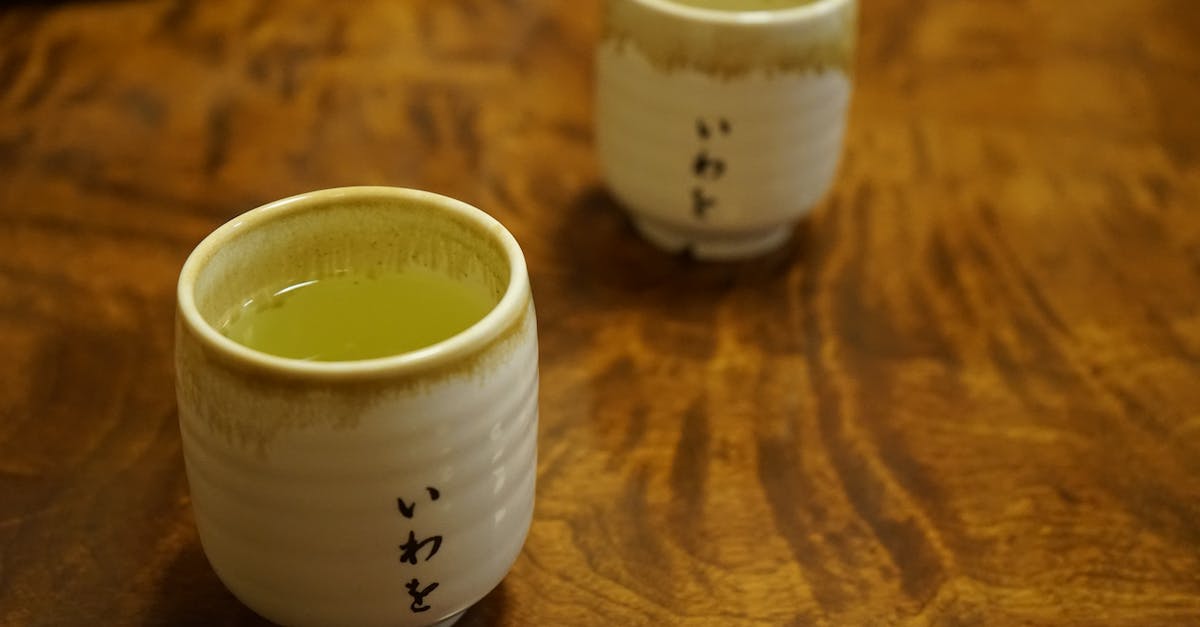 Cups of green tea